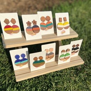 Wooden resin Earrings